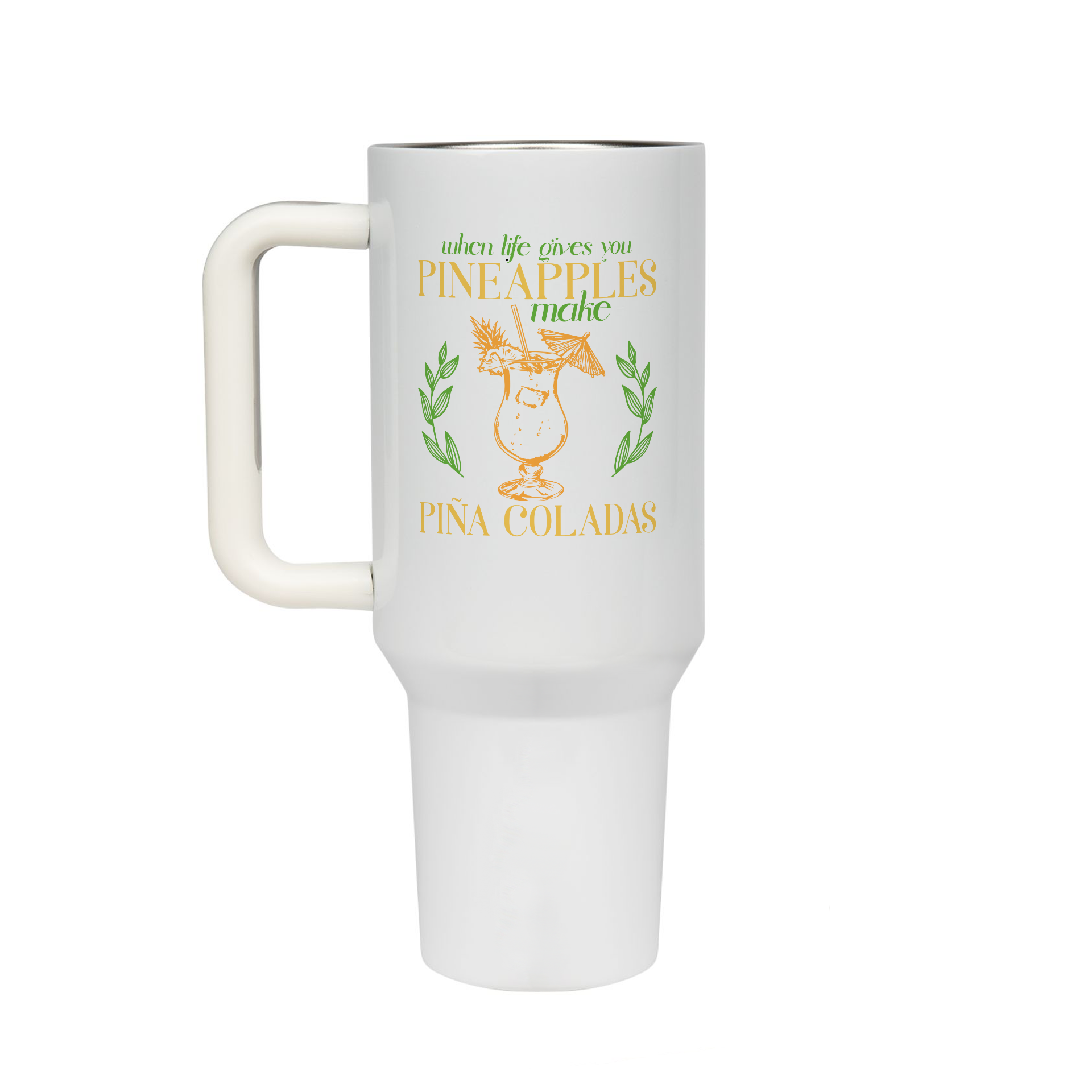 XL Trinkflasche mit Strohhalm & Henkel mit dem Motiv I´m only talking to my dog - Kaffeebecher to Go der Getränke lange kalt oder heiß hält. Aus doppelwandigem Edelstahl 